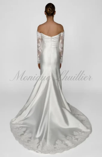 Bliss by Monique Lhuillier BL26104 by Bliss Monique Lhuillier #2 Silk White thumbnail