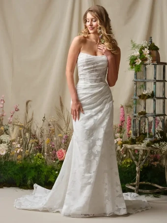 Rebecca Ingram Kendall #2 All Ivory (gown with Ivory Illusion) thumbnail