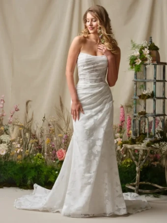 Rebecca Ingram Kendall by Rebecca Ingram #2 All Ivory (gown with Ivory Illusion) thumbnail