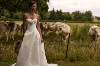 Milla by Lorenzo Rossi Averra by Milla Nova #2 Ivory/Green Leaves thumbnail