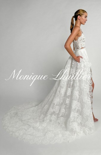 Monique Lhuillier Melrose Skirt by Monique Lhuillier #2 Silk White thumbnail