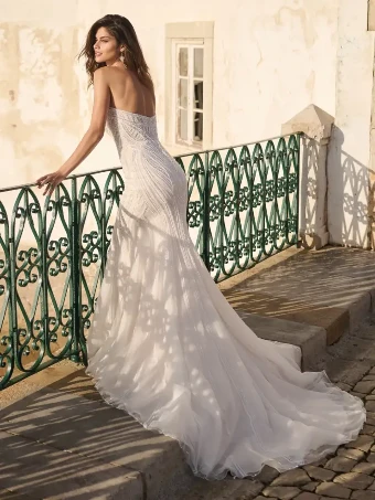 Sottero and Midgley Positano #2 Ivory/Silver Accent over Blush (gown with Natural Illusion) thumbnail