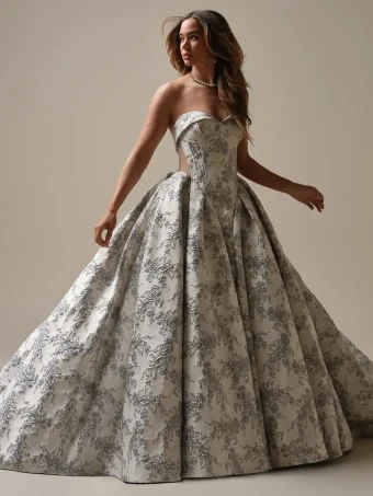 Sottero and Midgley Aberdeen #3 French Blue/Pewter Accent thumbnail