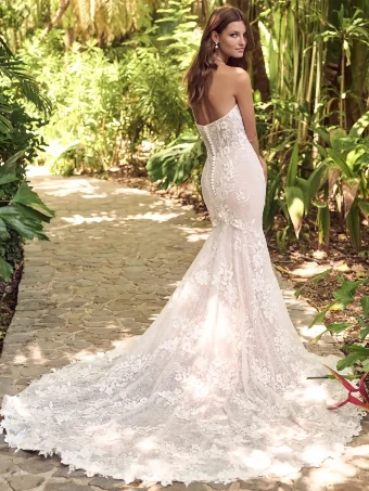 Maggie Sottero Ortensia #1 Ivory over Blush (with natural illusion) thumbnail