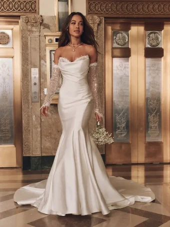 Maggie Sottero Leilani #2 Ivory/Silver Accent (with natural illusion) thumbnail
