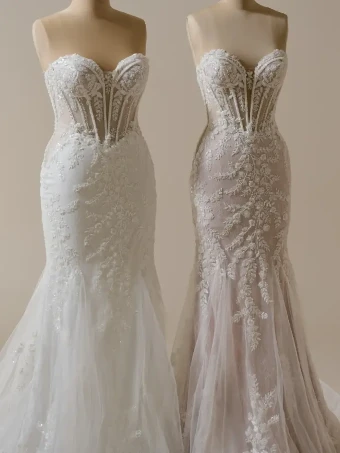 Maggie Sottero Benjie #3 Ivory over Blush (with natural illusion) thumbnail