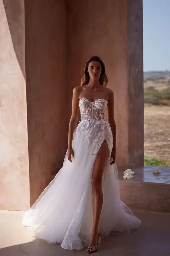 Milla by Lorenzo Rossi Euphoria (with lacing & with leg slit) #0 default Ivory thumbnail