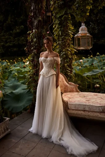 Milla by Lorenzo Rossi Atola Tulle Skirt #0 default Nude-Ivory thumbnail