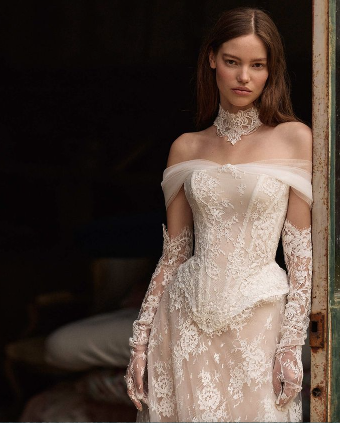 Milla by Lorenzo Rossi Virelle Corset (Half Moon Neckline) #1 Ivory thumbnail