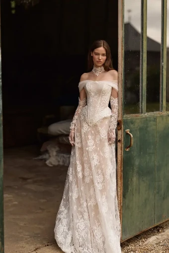 Milla by Lorenzo Rossi Virelle Skirt #0 default Ivory/Nude thumbnail