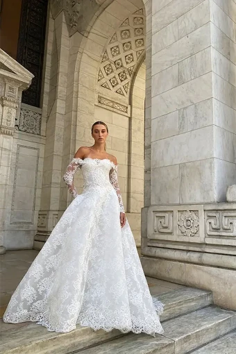 Monique Lhuillier Fleur De Lis #0 default Silk White thumbnail