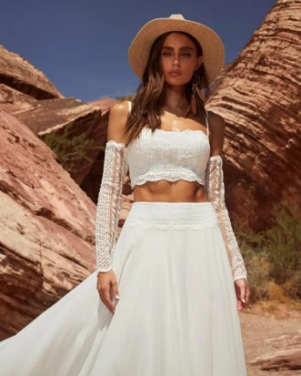 La Perle by Calla Blanche Pacifica Sleeves by La Perle #0 default Ivory thumbnail